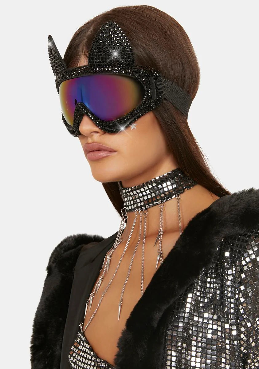 Animal Of Night Rhinestone Goggles