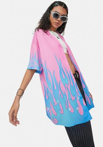 Halfpipe Hottie Button Up Shirt