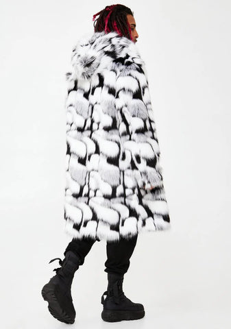 Lone Wolf Faux Fur Coat