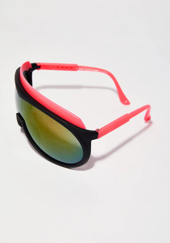 Coral Under The Shade Shield Sunglasses