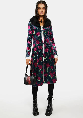 Bouquet Of Thorns Velour Duster