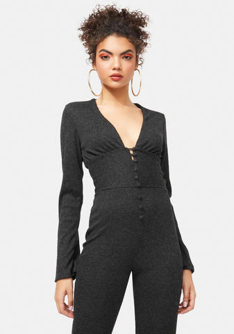 Classy Behavior Long Flare Jumpsuit