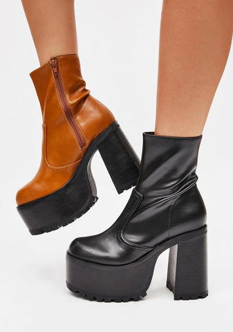 The Slow Rush Mismatched Ankle Boots