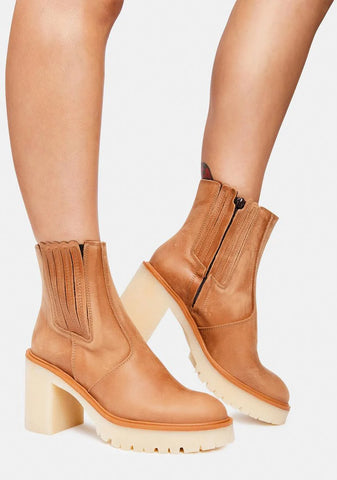 Tan James Leather Chelsea Boots
