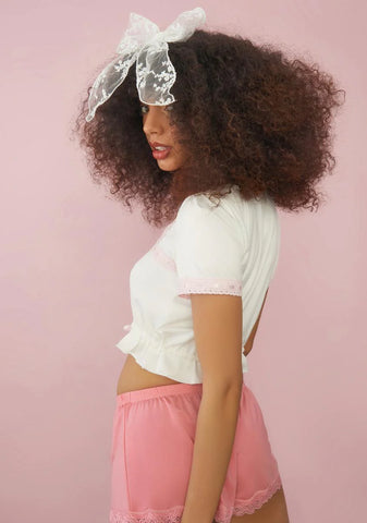 Lady In The Willows Satin Shorts