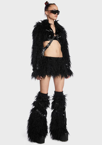 Unsightly Scenes Faux Fur Shrug