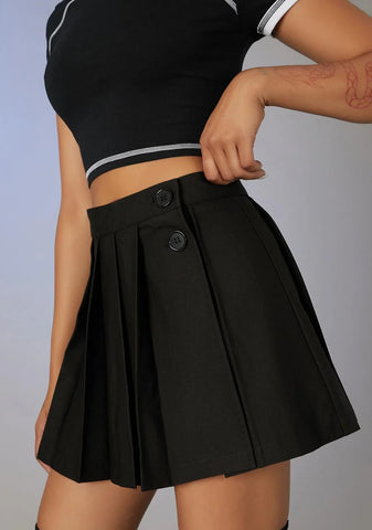 International Flights Pleated Skirt