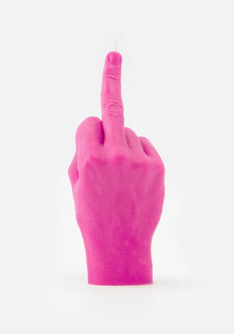 Pink Middle Finger Candle