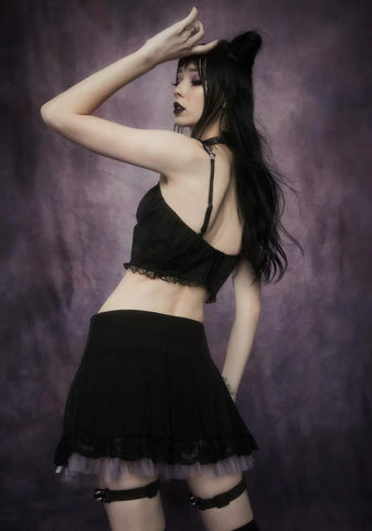 Of Minxes And Men Lace Up Twill Skirt