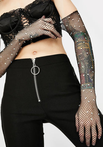 Lush Love Fishnet Gloves