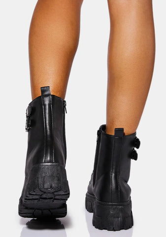Suit Yourself Buckle Ankle Boots