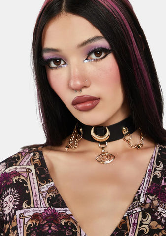 Fate And Fortune Vegan Leather Choker