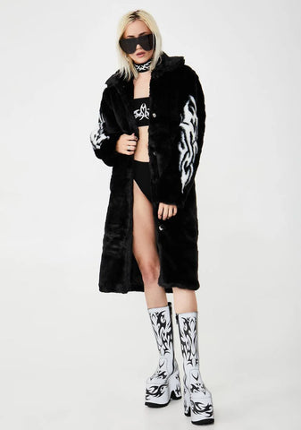 Fallen Angel Faux Fur Coat
