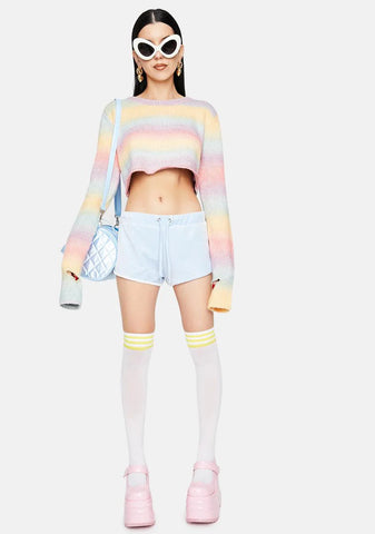 Sky My New Ensemble Velour Booty Shorts