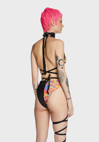 All The Glow Cage Chain Top