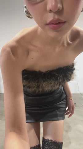 Nadine Strapless Mini Dress - Black