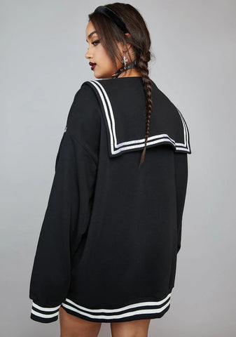 Her School Spirit Oversized Crewneck Sweatshirt