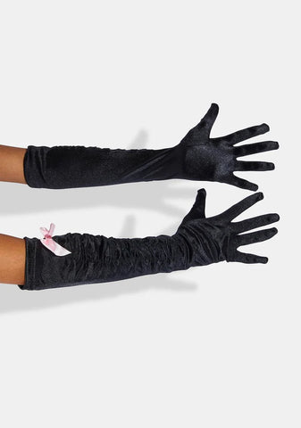 Noir Standing Ovation Elbow Gloves