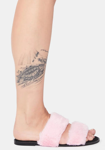 Sweet Miss MInx Faux Fur Slides