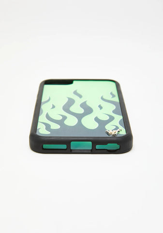Neon Flames iPhone Case