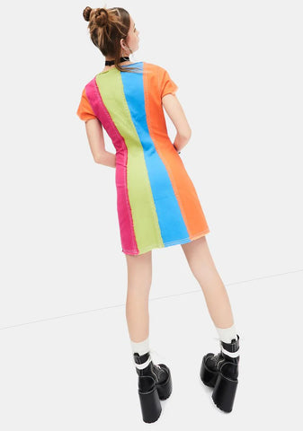 Alter Ego Colorblock Mini Dress