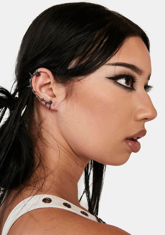 Distortion Barbed Wire Ear Cuffs