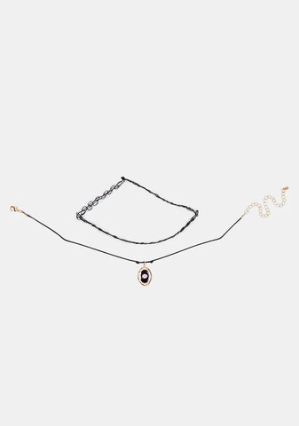 Making New Memories Tattoo Choker Locket Set