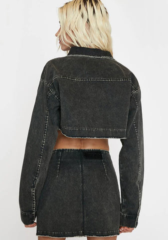 Filter Cropped Cargo Jacket