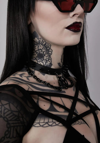 Black Pentagram Chain Choker