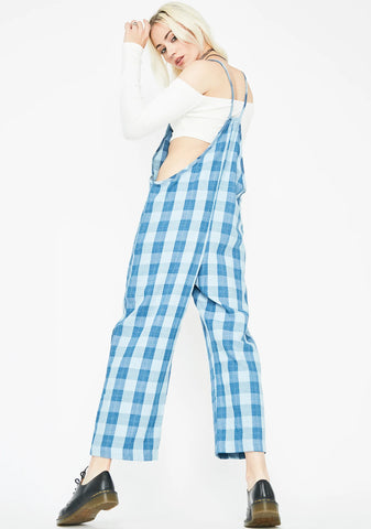 Blair St. Claire Plaid Jumpsuit