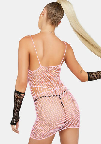 Can't Forget Me Fishnet Dress