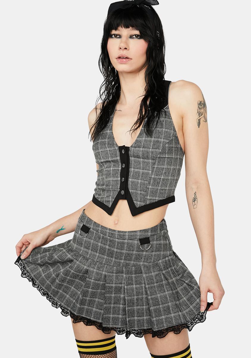 Keep On Rollin' Pleated Mini Skirt