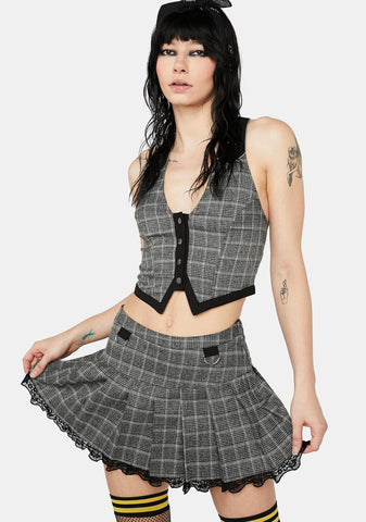 Keep On Rollin' Pleated Mini Skirt