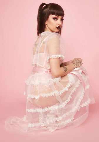 Social Whirl Organza Tea Dress