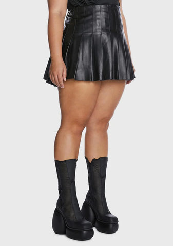 Plus Against The Machine Pleated Skirt