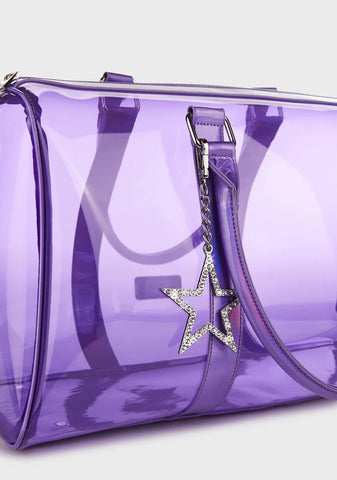 Lilac Girl's Trip Clear Weekender Bag