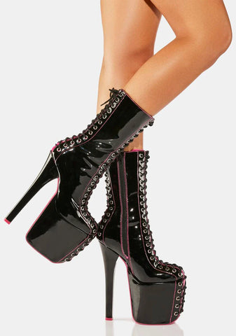 Star Behavior Platform Stiletto Boots
