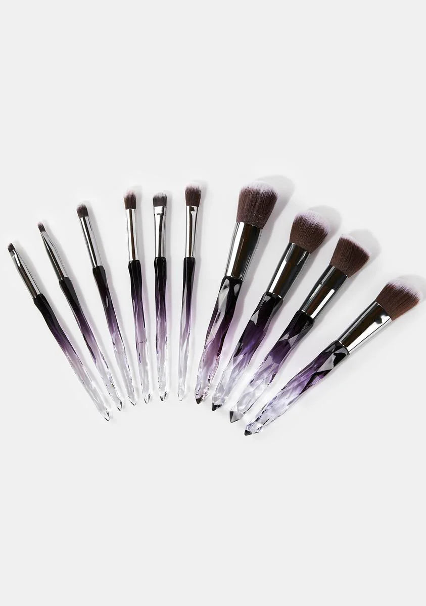 Amethyst Crystal Persuasion Makeup Brush Set