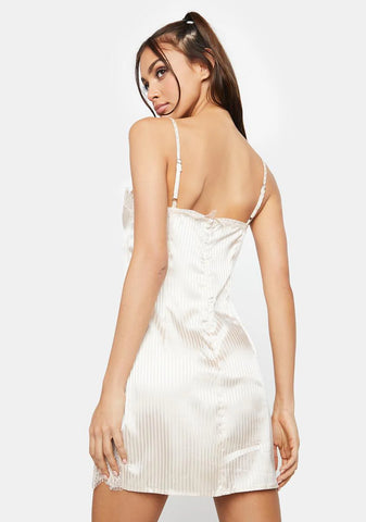 Rose Most Like Satin Mini Dress