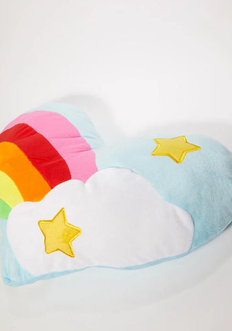 Rainbow Cloud Heart Pillow