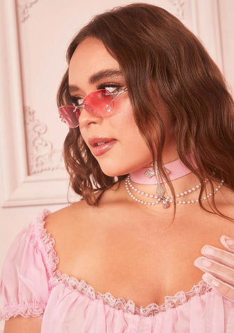 Dolly Pink Heart Sunglasses