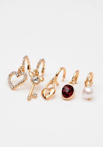 Bad Girls Club Rhinestone Earring Set