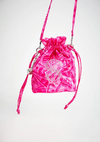 Makin' Millions Rhinestone Bucket Bag