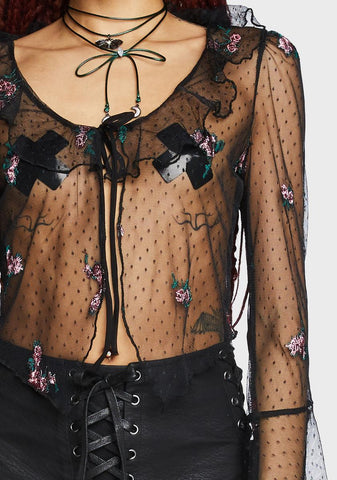 Be Gentle With Me Sheer Blouse