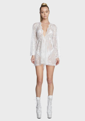 Naughty Morning Lace Robe