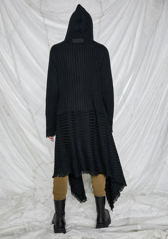 Synth Unisex Hooded Longline Cardigan