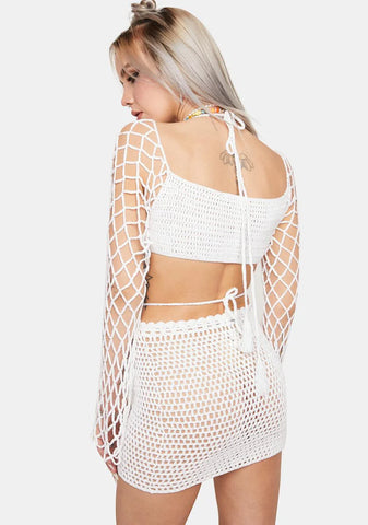 Day In The Sun Crochet Skirt Set