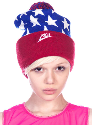 Star Pomp Beanie