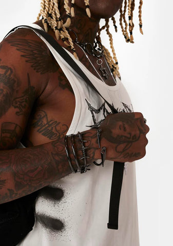 Distortion Barbed Wire Cuff Bracelets