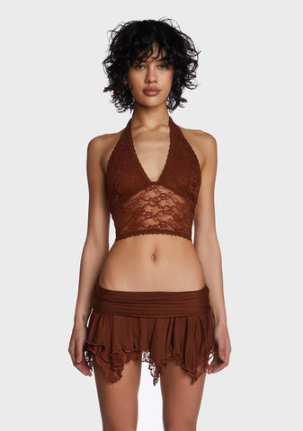 Tales Of Fantasy Halter Top - Brown